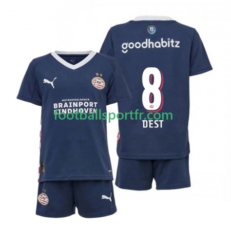 Tenue PSV Eindhoven Sergino Dest 8 Enfant Exterieur 2025-2026 Maillot de Foot